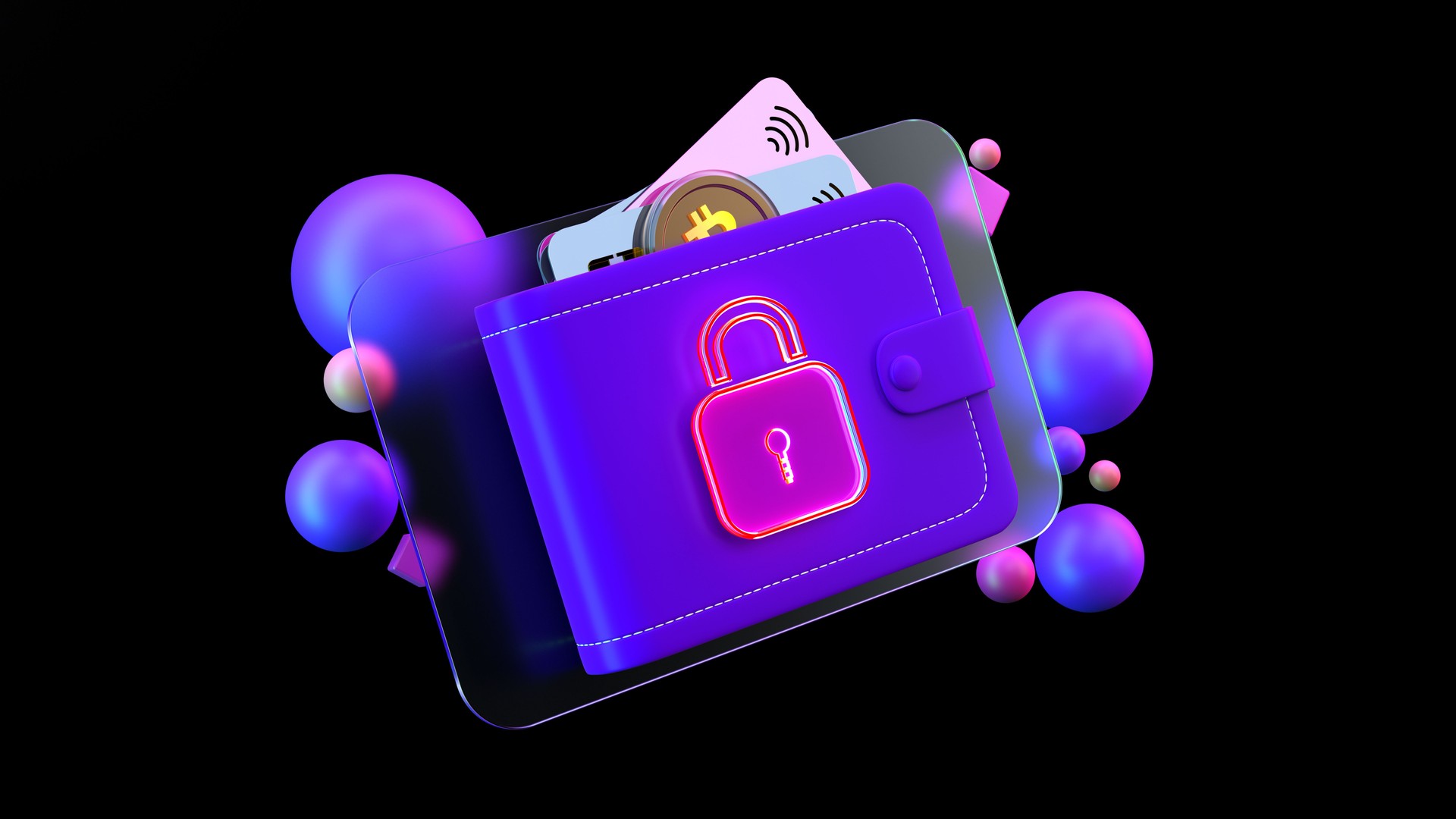 Secure wallet. Online payments. Lock sign on smartphone screen. Ensure Your Financial Safety with Our Secure Wallet - Perfect for Seamless Online Payments.